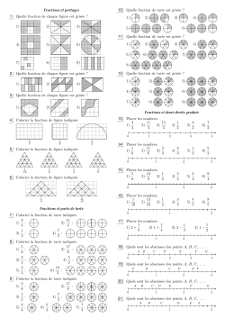 Fractions et partages 1 Quelle fraction de chaque figure est grisÃ©e