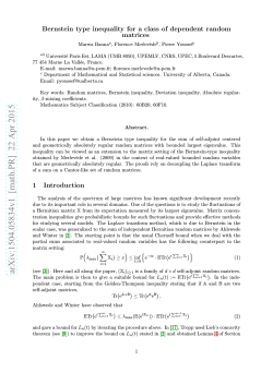 arXiv:1504.05834v1 [math.PR] 22 Apr 2015 - UniversitÃ© Paris