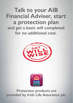 Talk to your AIB Financial Adviser, start a