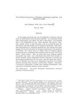 The Political Economy of Religion, Individual Liberties, and