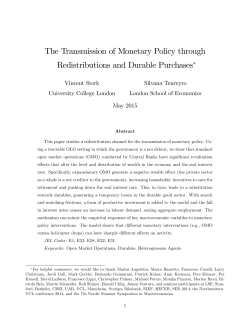 The Transmission of Monetary Policy through Redistributions