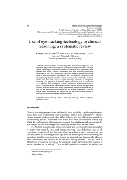 Use of eye-tracking technology in clinical reasoning: a systematic
