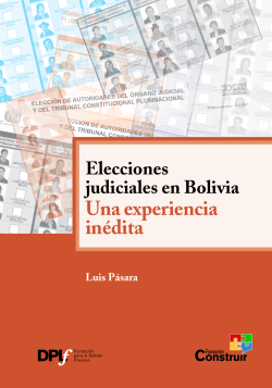 Elecciones judiciales en Bolivia. Una experiencia inÃ©dita