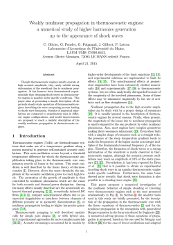 Weakly nonlinear propagation in thermoacoustic engines: a