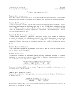 feuille 5 - UniversitÃ© de Rennes 1