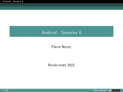 Android - Semaine 8