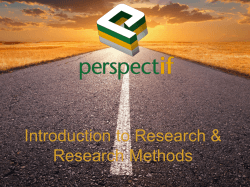 Introduction to Market Research