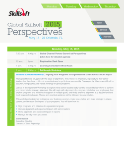 2015 Global Skillsoft Perspectives Agenda