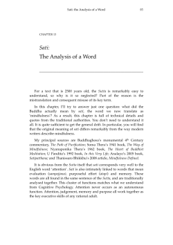 Sati - the Analysis of a Word