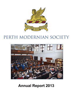 Annual Report 2013 - Perth Modernian Society