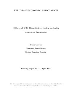 Effects of U.S. Quantitative Easing on Latin American Economies