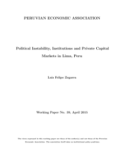 Political Instability, Institutions and Private Capital Markets in Lima