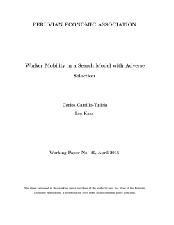 Worker Mobility in a Search Model with Adverse Selection