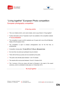 Rules for the PES Group`s âLiving togetherâ European Photo