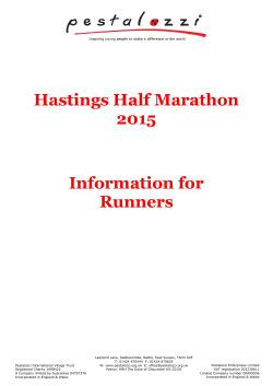 Hastings Half Marathon 2015 Information for Runners