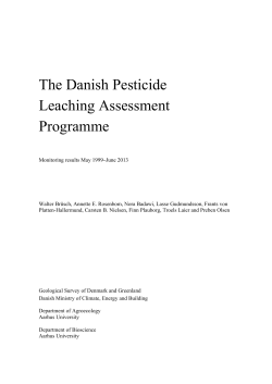The Danish Pesticide Leaching Assessment Programme
