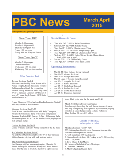PBC News March April 2015 - Peterborough Bridge Club