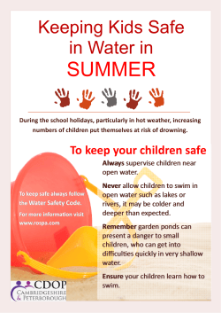 keeping children safe in the water this summer