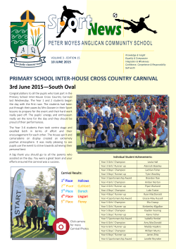 Sports News - Peter Moyes Anglican Community School