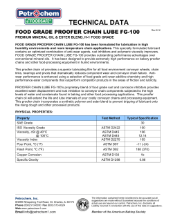 FOODSAFE PMO FG-100 PROOFER CHAIN