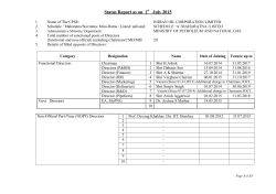 PSU Directors - Ministry of Petroleum & Natural Gas