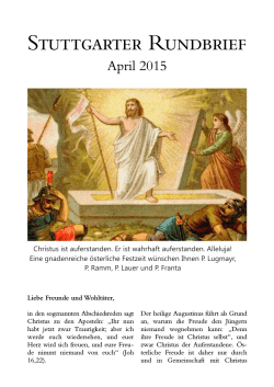 April - Priesterbruderschaft St. Petrus