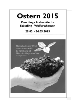 Ostern 2015 - Webseite der Pfarrei St. Fabian und Sebastian in