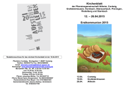 Kirchenblatt 12. â 26.04.2015 Erstkommunion 2015