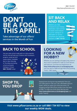 DON`T BE A FOOL THIS APRIL!