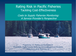 Costs to Supply Fisheries Monitoring: A Service Provider`s Perspective
