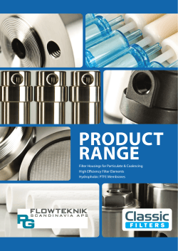 Product range - PG Flowteknik