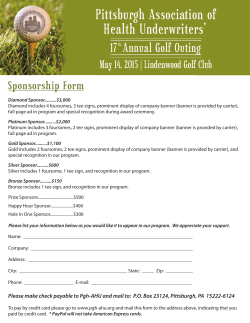 2015 Sponsorship Form and Invite - New Font