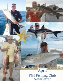 FISHING CLUB NEWSLETTER April 2015