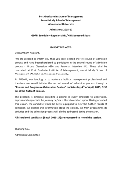 2015-17 GD/PI Schedule I - AMSoM