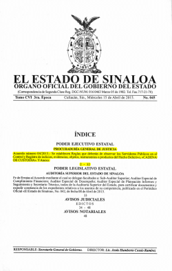 Acuerdo nÃºmero 04/2015. - ProcuradurÃ­a General de Justicia del
