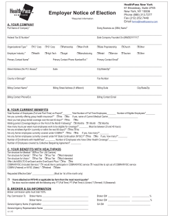 + Healthpass NY Employer Notice of Election Form (Master App)