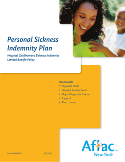 Aflac NY Sickness Indemnity Brochure