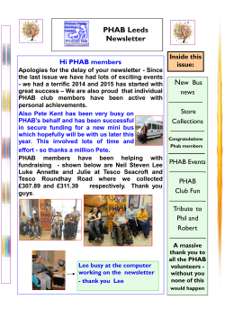 Spring 2015 - prince philip centre phab club leeds