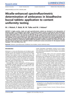 Micelle-enhanced spectrofluorimetric determination of amlexanox in