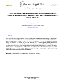 study describing the possible role of community pharmacist in