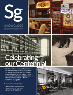 Fall 2014/Centennial Celebration issue - School of Pharmacy