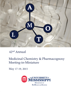 Program and Abstracts - School of Pharmacy