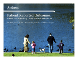 Patient Reported Outcomes: