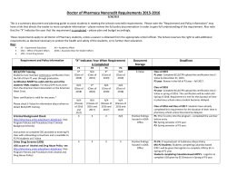 Doctor of Pharmacy Noncredit Requirements 2015-2016
