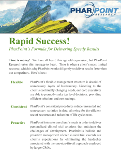 Rapid Success! - PharPoint Research