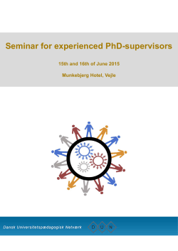 Seminar for experienced PhD-supervisors, 15