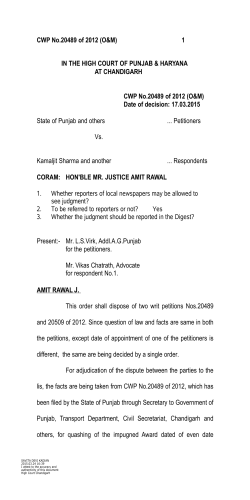 CWP No.20489 of 2012 (O&M) - Punjab & Haryana High Court