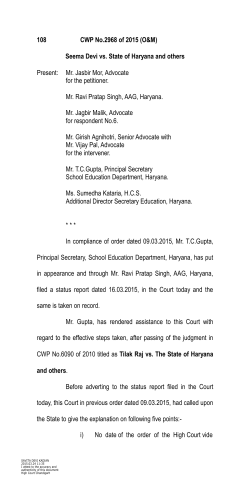 Peshi 18.3.2015.sxw - Punjab & Haryana High Court