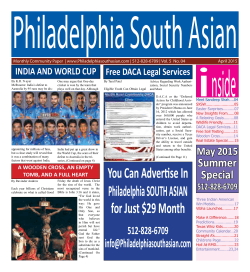April `2015 - Philadelphia South Asian