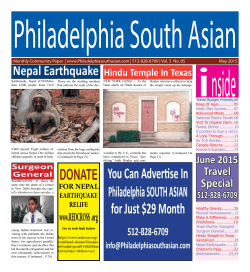 DONATE You Can Advertise In Philadelphia SOUTH ASIAN for Just